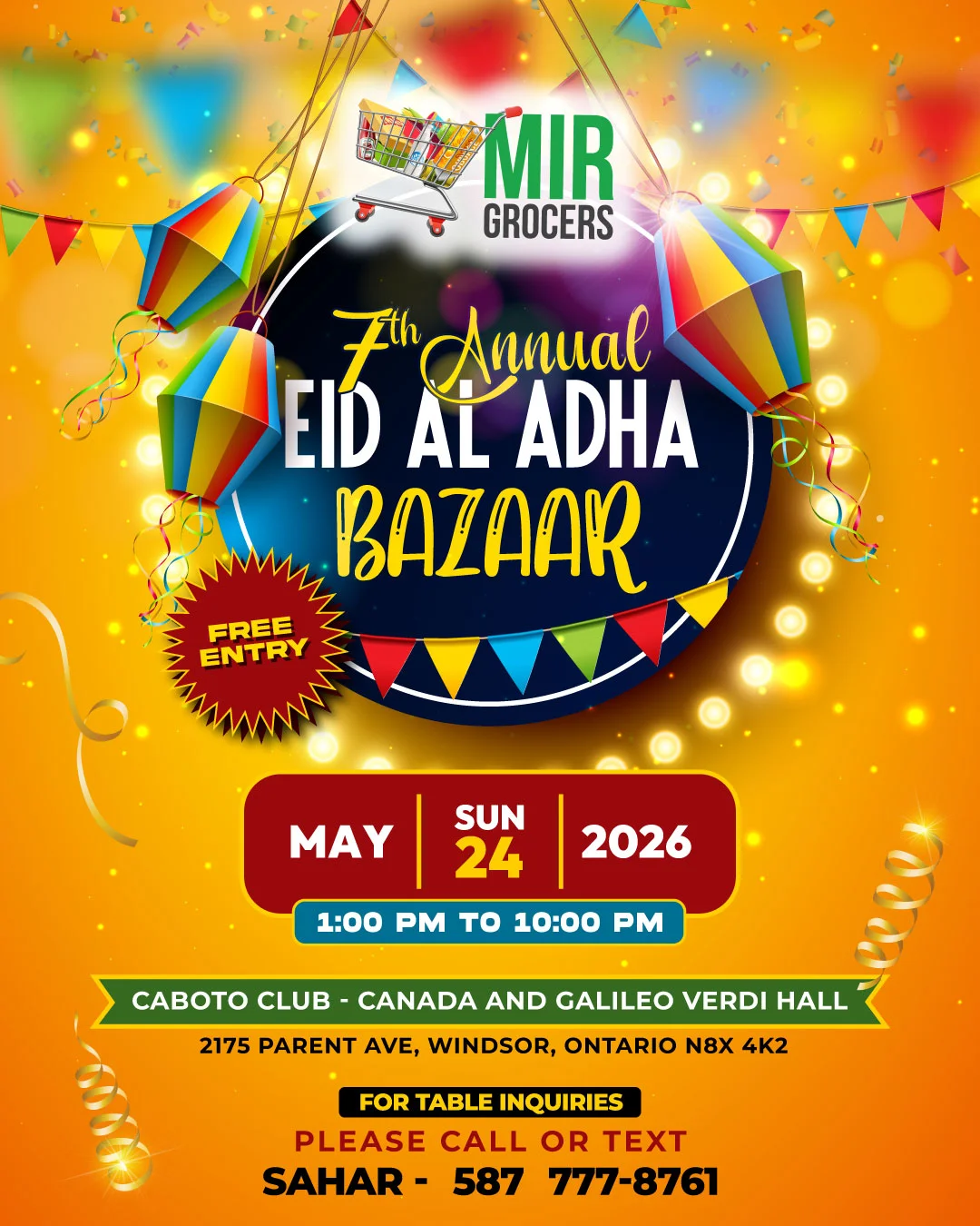 Mir Grocers's 7th Annual Eid Al Adha Bazaar